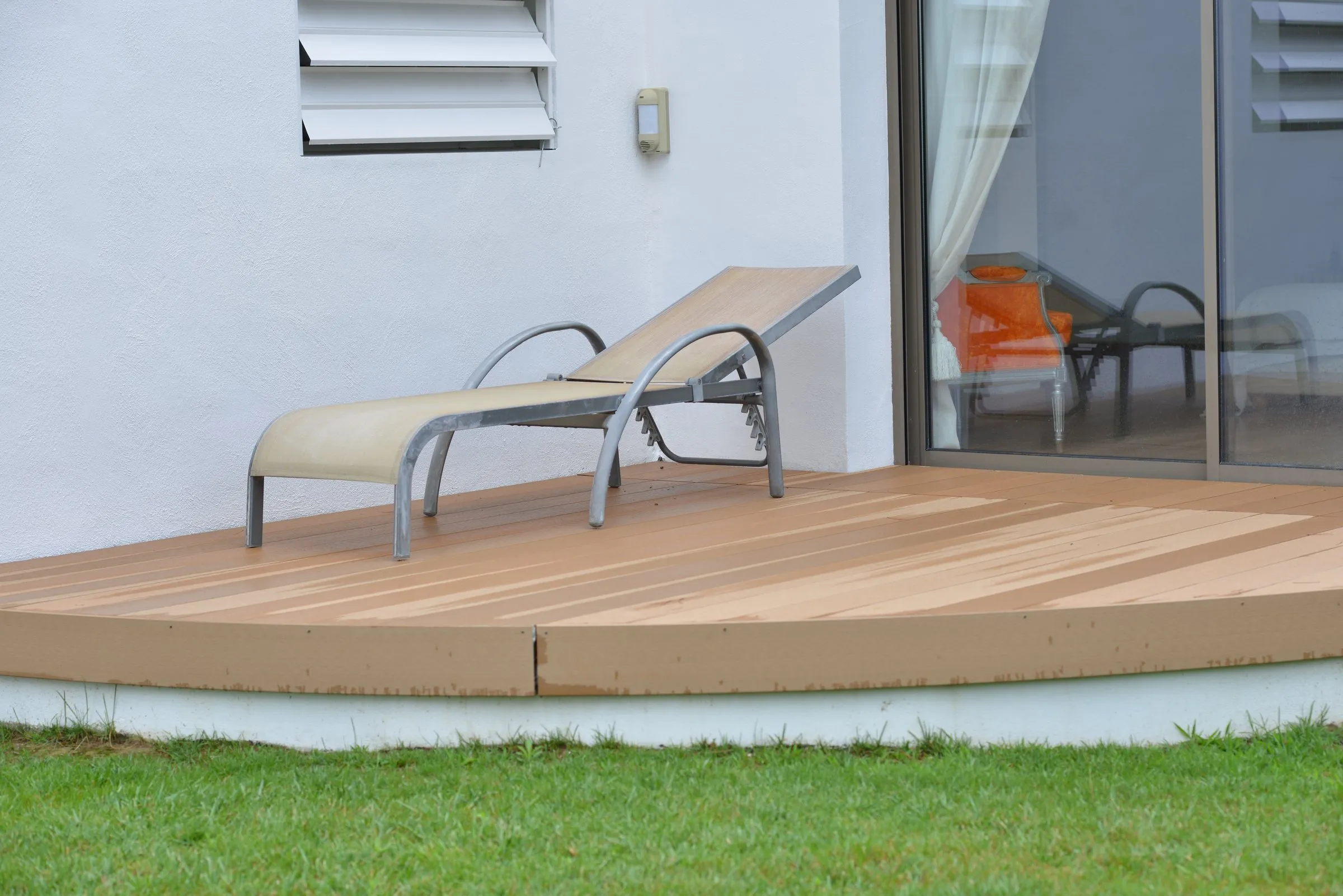 Le quart de rond de la terrasse
