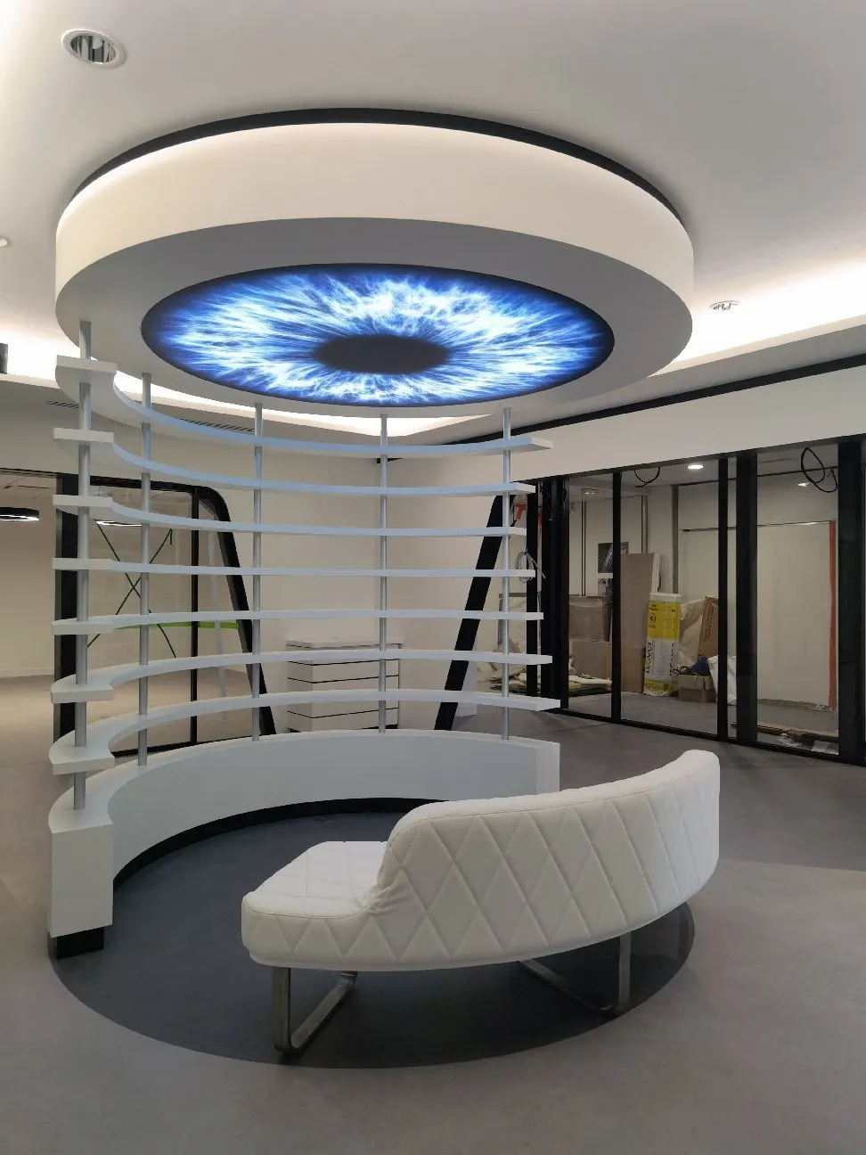 La rotonde et sa banquette, vue d'ensemble